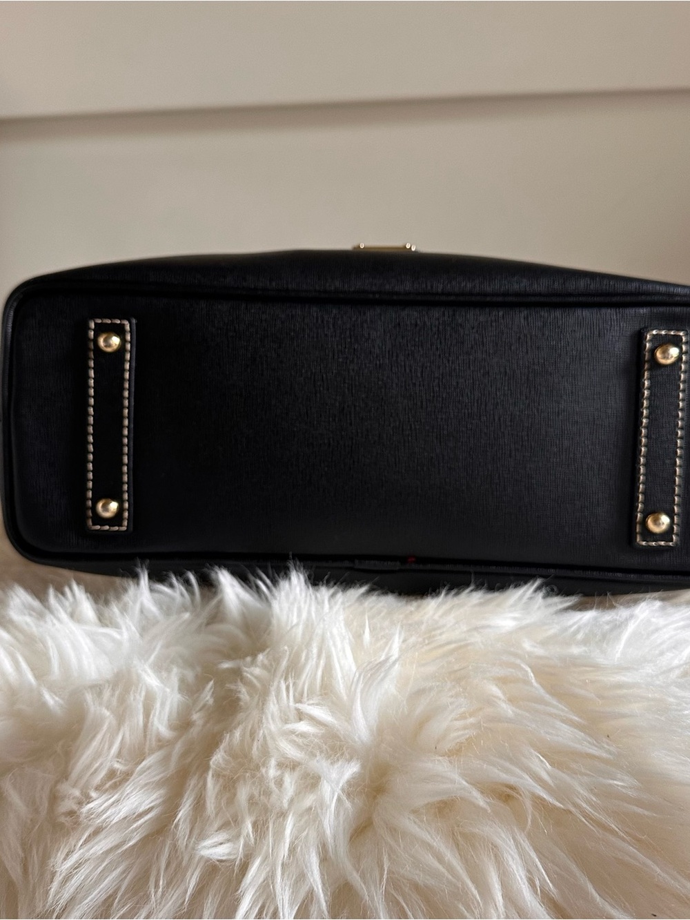 Dooney & Bourke Black Saffiano Leather Shoulder Hobo with Gold Accent - Picture 3 of 13